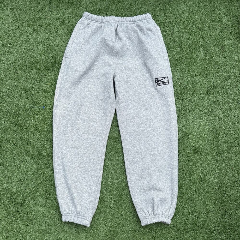 Stussy x Nike Men's Grey Fleece Sweatpants Size Large [AUTHENTIC] - NWOT